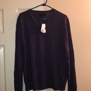 Purple V-neck sweater